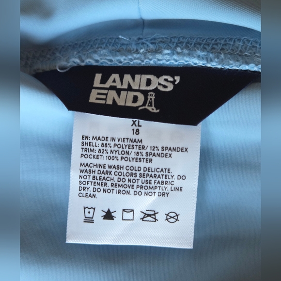 Lands' End Women's Light Blue Swim Shorts XL (16/18) NWT Retail $40 - Picture 4 of 6